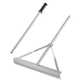 Landscape Rake, 60 inch Handle 20 inch Wide Head, Large Heavy Duty Aluminum Landscaping Level, Asphalt Rake Tool for Asphalt & Land Leveling