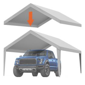 Carport Replacement Canopy Cover 13 x 20 ft, Garage Top Tent Shelter Tarp Heavy-Duty Waterproof & UV Protected, Easy Installation with Ball Bunge