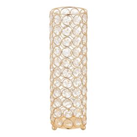 16 PCS Crystal Wedding Flower Vase, 10.24 in Tall Flower Table Centerpieces, Crystal Cylinder Banquet Vases Easy Installation