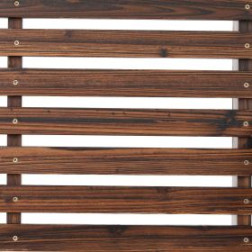 Wooden Porch Swing 4.5 ft, Patio bench swing for Courtyard & Garden, Upgraded 880 lbs Strong Load Capacity (Color: Carbonization Color, Seat Length: 4.5 ft)