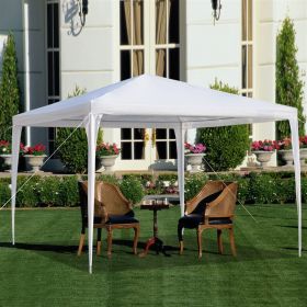 10x10 Feet Black Outdoor Pergola - Durable iron pipe frame and waterproof PE fabric portable and easy to install perfect for patio vacations fest (style: Barefoot, Color: White)